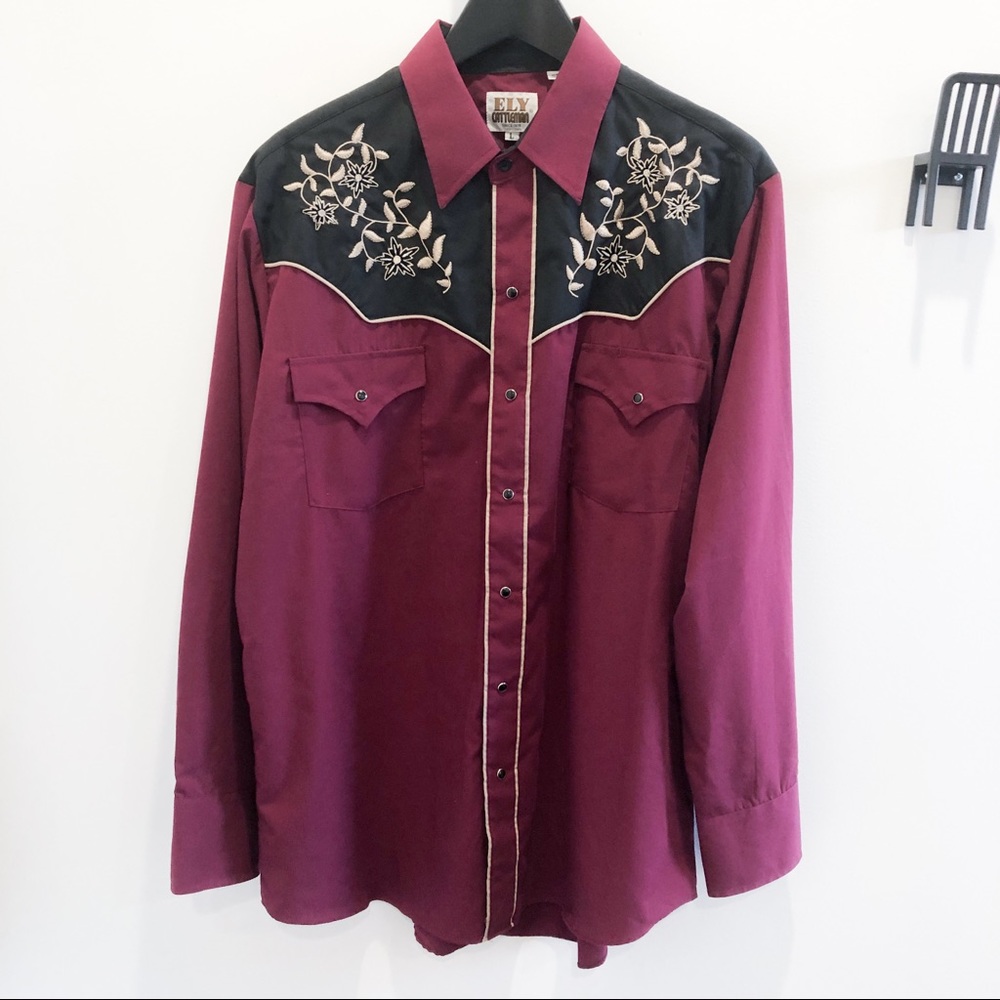 Western Ely Cattleman Button Up With Embroidery